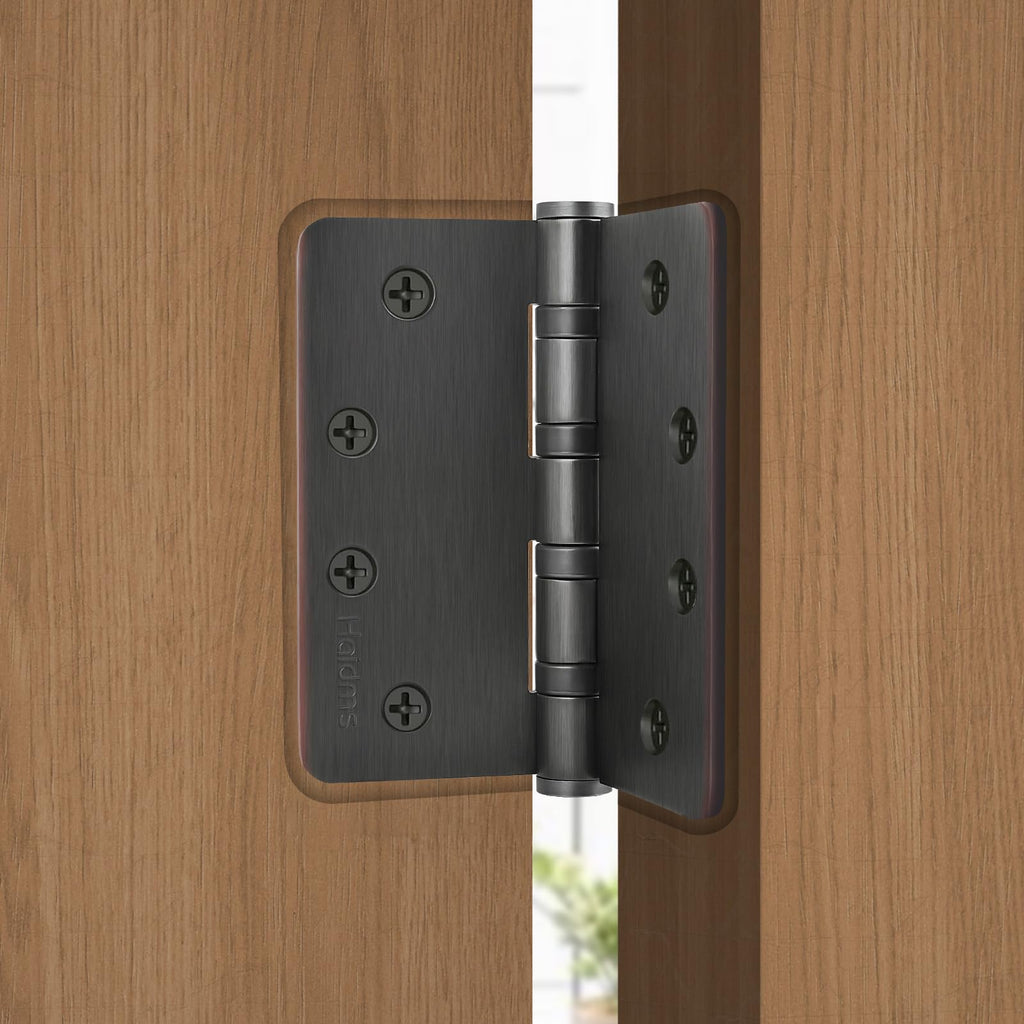 6 Pack Oil Rubbed Bronze Door Hinges with 1/4" Radius Corner