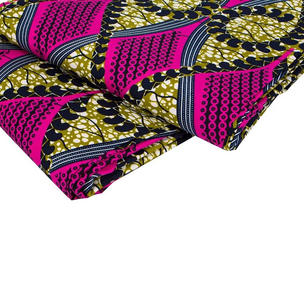 African Print Fabric Polyester Fabric Ankara Wax Tissu DIY Party Dress Sewing Material by 6 Yards