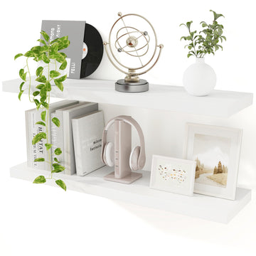 Floating Shelves for Wall, 36 inch White Wall Shelves Set of 2