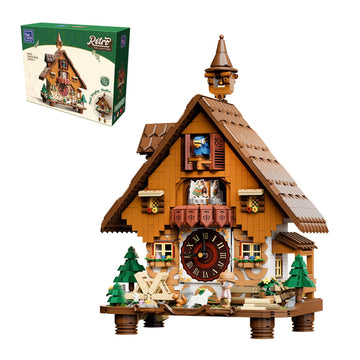 Cuckoo Clock Building Set for Adults, Vintage Chalet Wall Clock