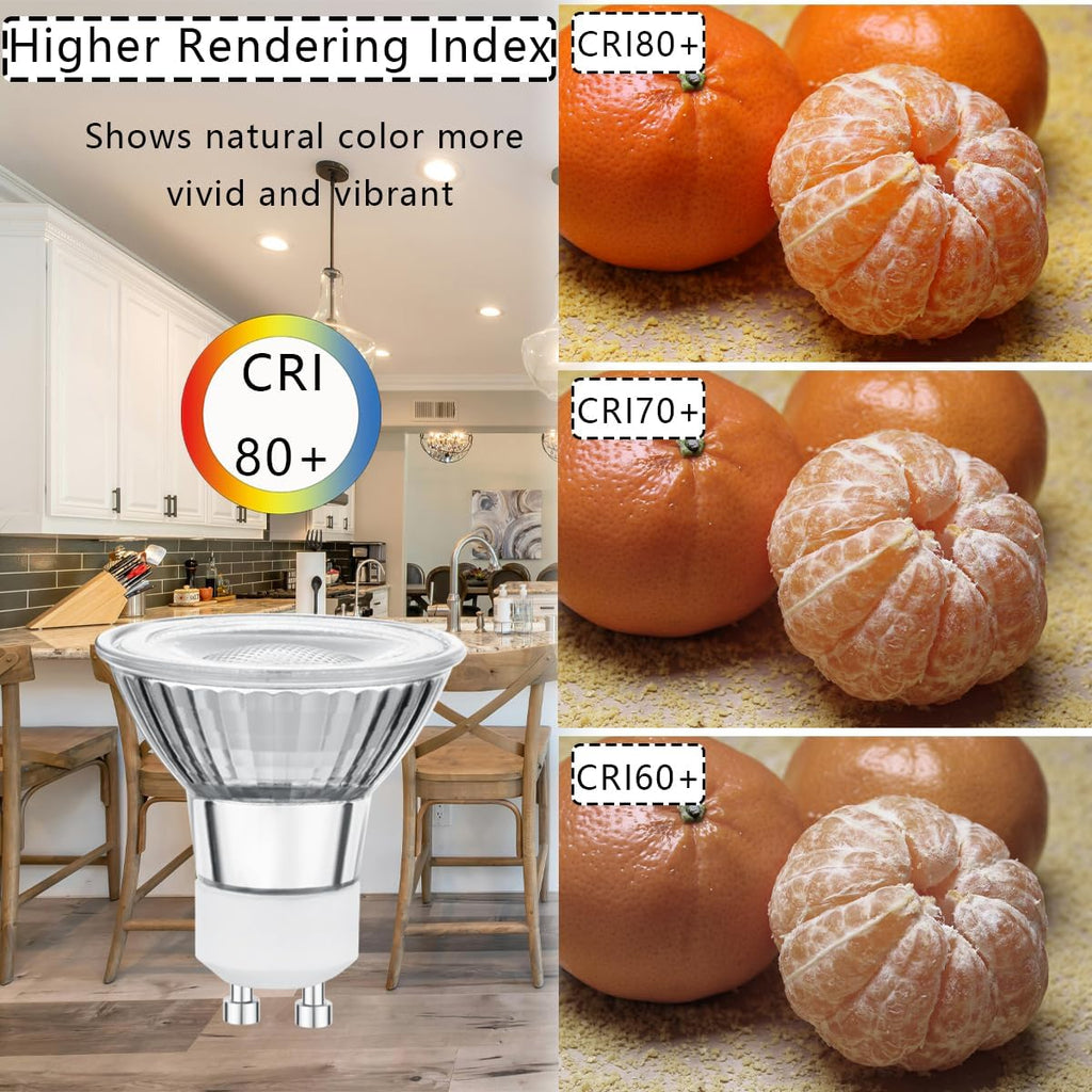 6W LED GU10 Range Hood Light Bulbs, LED Stove Appliance Light Bulb, Kitchen Light Replacement, 50W Halogen Light Bulb
