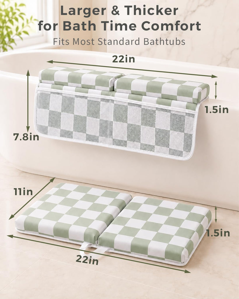 Bath Kneeler and Elbow Rest Pad Set, 1.5'' Kneeling Pad for Bathing Baby