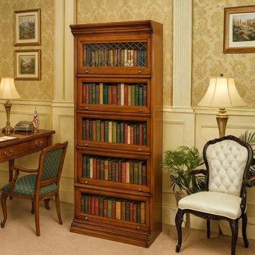 Legacy 5 Stack Barrister Bookcase - Light Brown Walnut