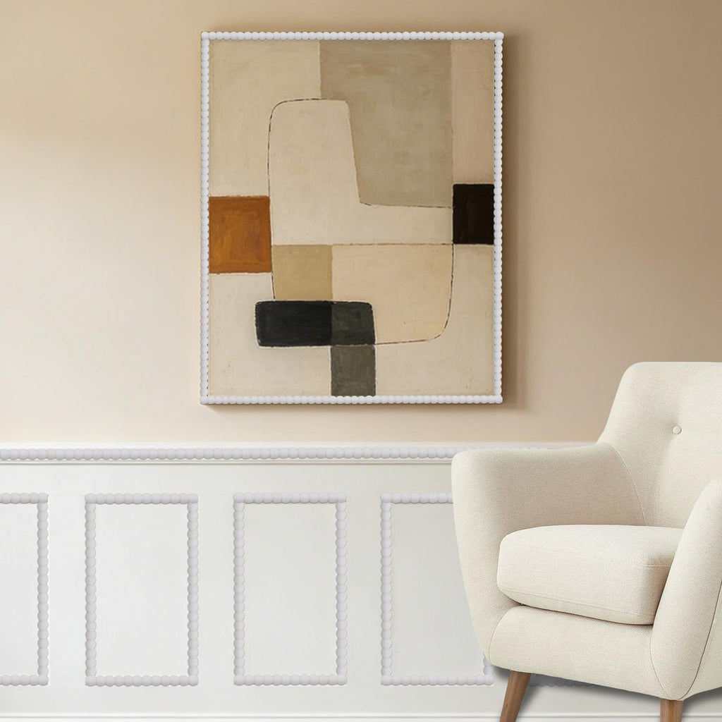 196.8" x 0.39" Peel and Stick White Beaded Molding, Unfinished & Paintable, Flexible DIY Decorative Trim for Mirror