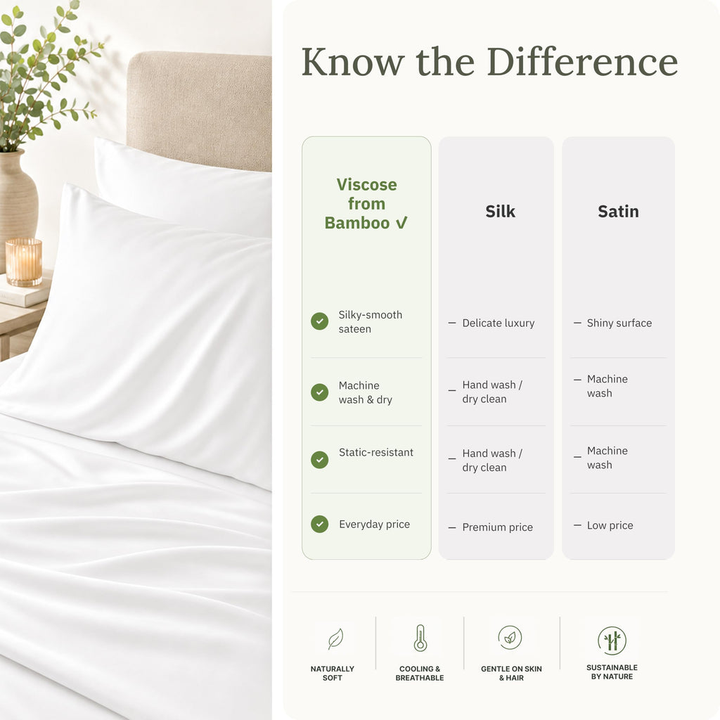 King Size Pillow Cases, 100% Viscose from Bamboo