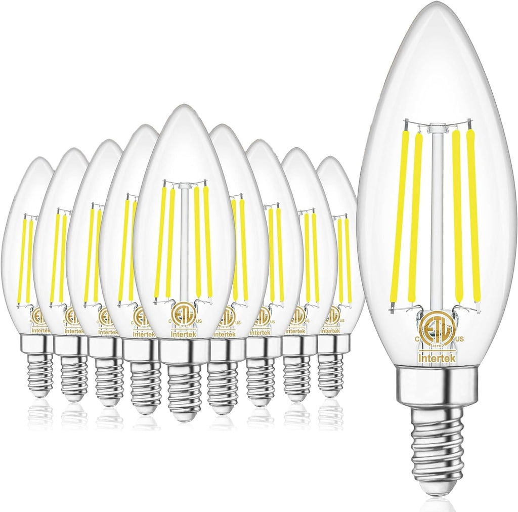E12 LED Light Bulb Candelabra 60W Equivalent 4000K Natural White