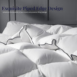 Goose Feather Down Comforter Twin - 100% Cotton Ultra Fluffy Duvet Insert Twin, 1200TC, 850+FP