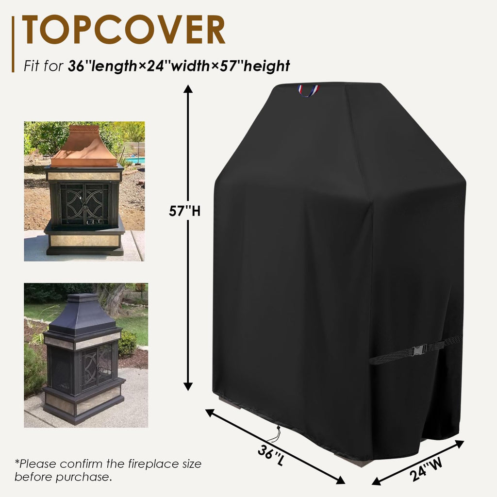 Fireplace Cover Outdoor 36inch Wood Burning Fireplace Cover