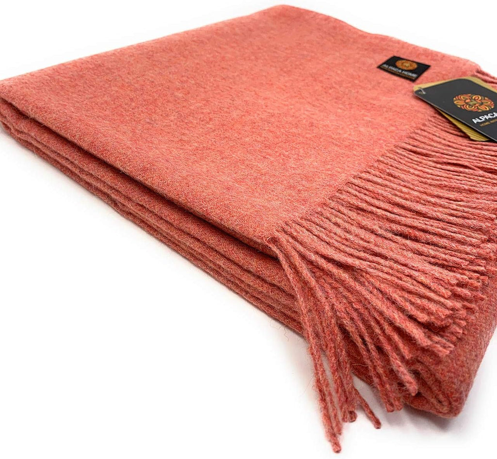 Home | Cityscape Throw Blanket | 100% Pure Baby Alpaca Wool | 6.6 Feet Long X 4.25 Feet Wide | Hypoallergenic, Soft &
