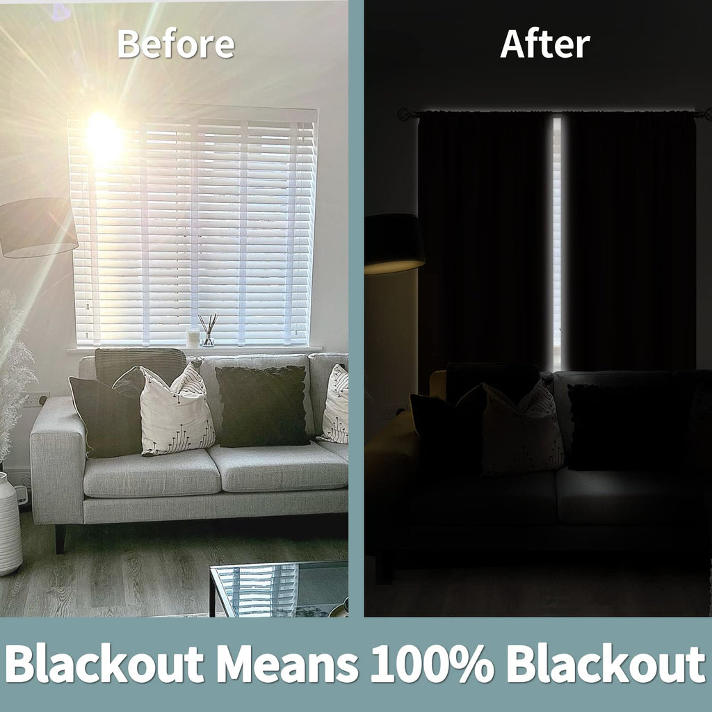 Brown Blackout Curtains 54 Inch Length 2 Panels