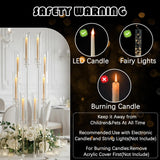4PCS 8 Arms Clear Candelabra Candle Holder,38.5 inches Tall Arcylic Candlesticks Holder with Shade for Table Dinner