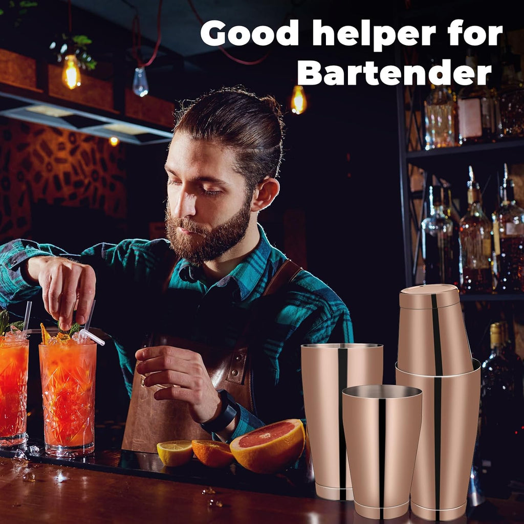 Shakers Bartending Boston Cocktail Shaker, Bronze - Set of 6