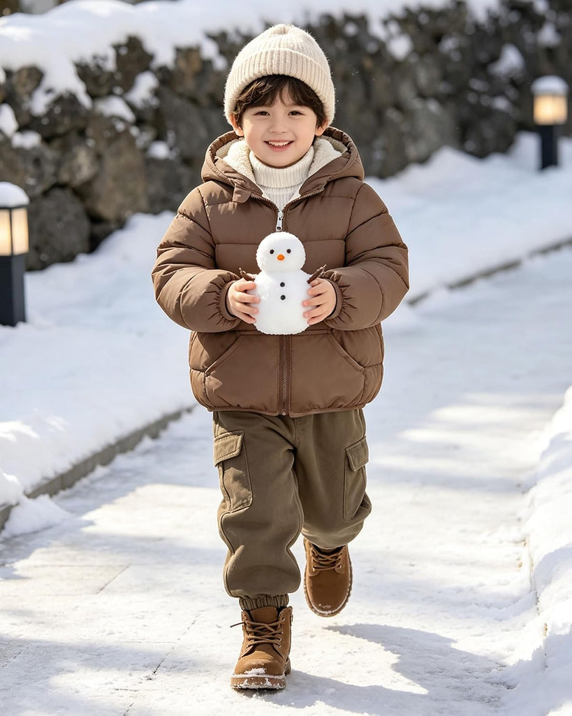 Toddler Boys Winter Coats Hooded Warm Baby Puffer Jacket