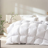Hungarian Down Feather Fiber Comforter Queen,Hotel Style Bedding Comforter,750+ Fill Power,1200TC,10