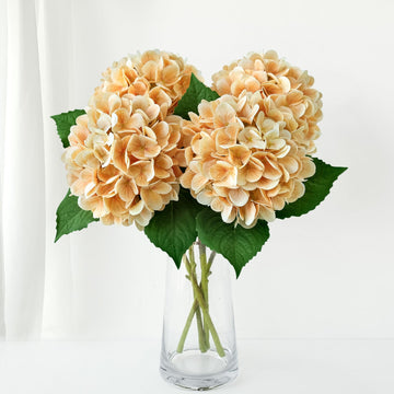 4PCS Fake Artificial Champagne Orange for Decor