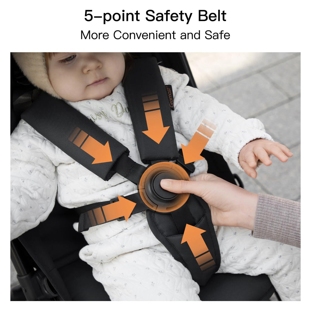 Travel Stroller for Airplane, Ultra Compact & Lightweight - Only 9.9 lbs, Portable Infant Toddler Baby Stroller