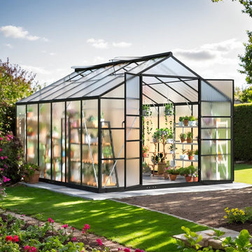 10x12 FT Walk-in Polycarbonate Heavy Duty Greenhouse