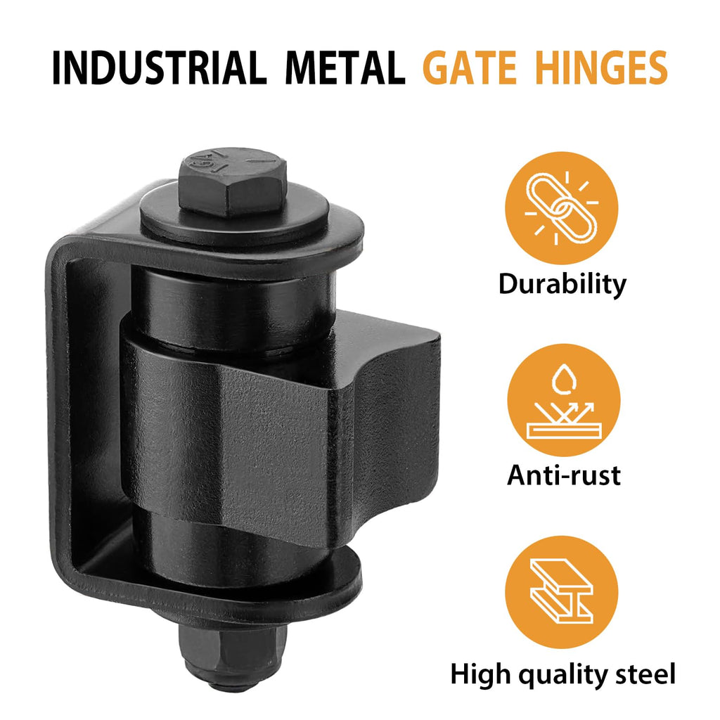 Heavy Duty Sealed Bearing Gate Hinges, 2 Pack