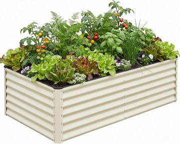 Galvanized Raised Garden Bed 8x4x2FT Outdoor Large Metal Planter Box Steel Kit for Planting Vegetables, Flowers