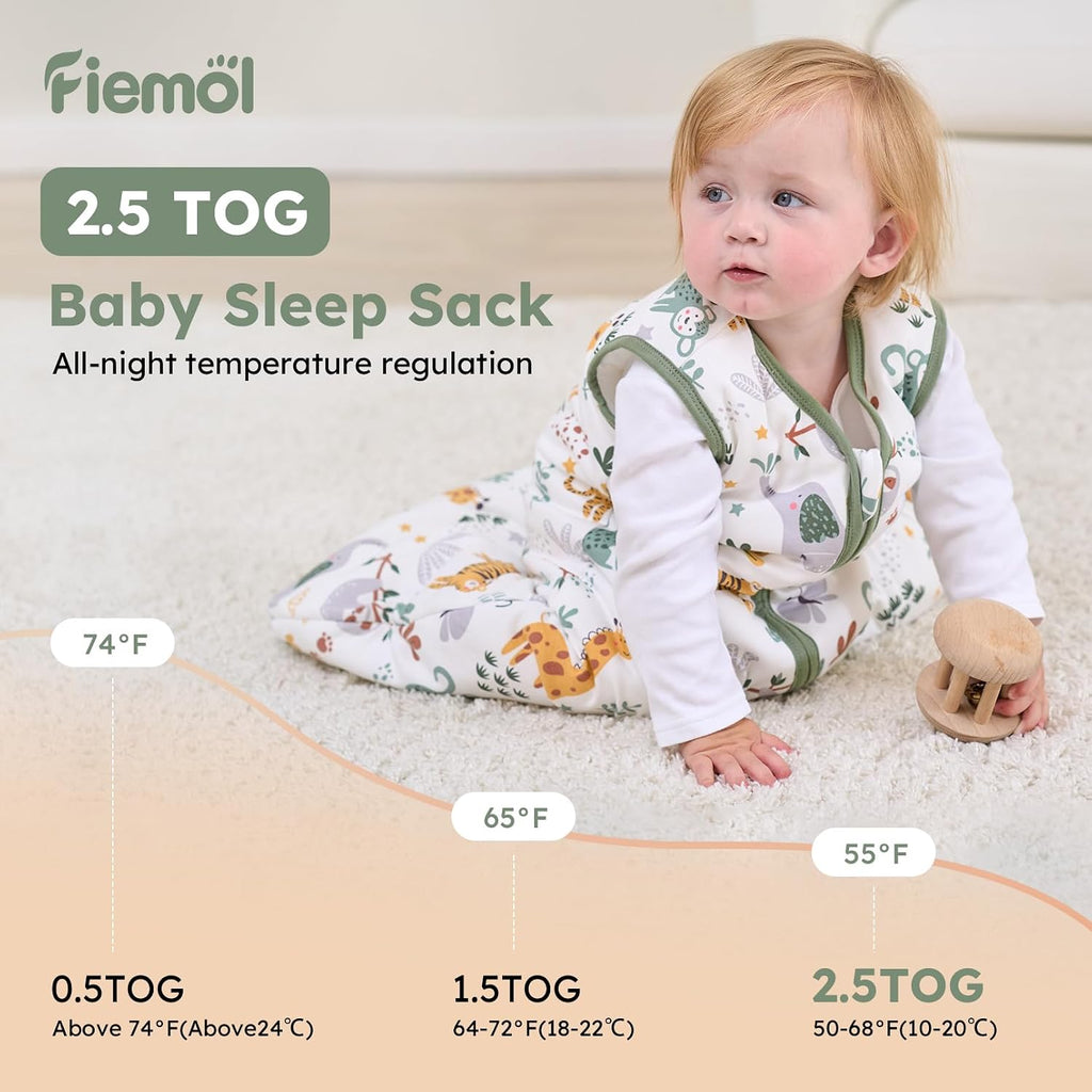 Sleep Sack 2.5 TOG Winter Cotton Wearable Blanket with Way Zipper, Warm Soft Sleeping Bag