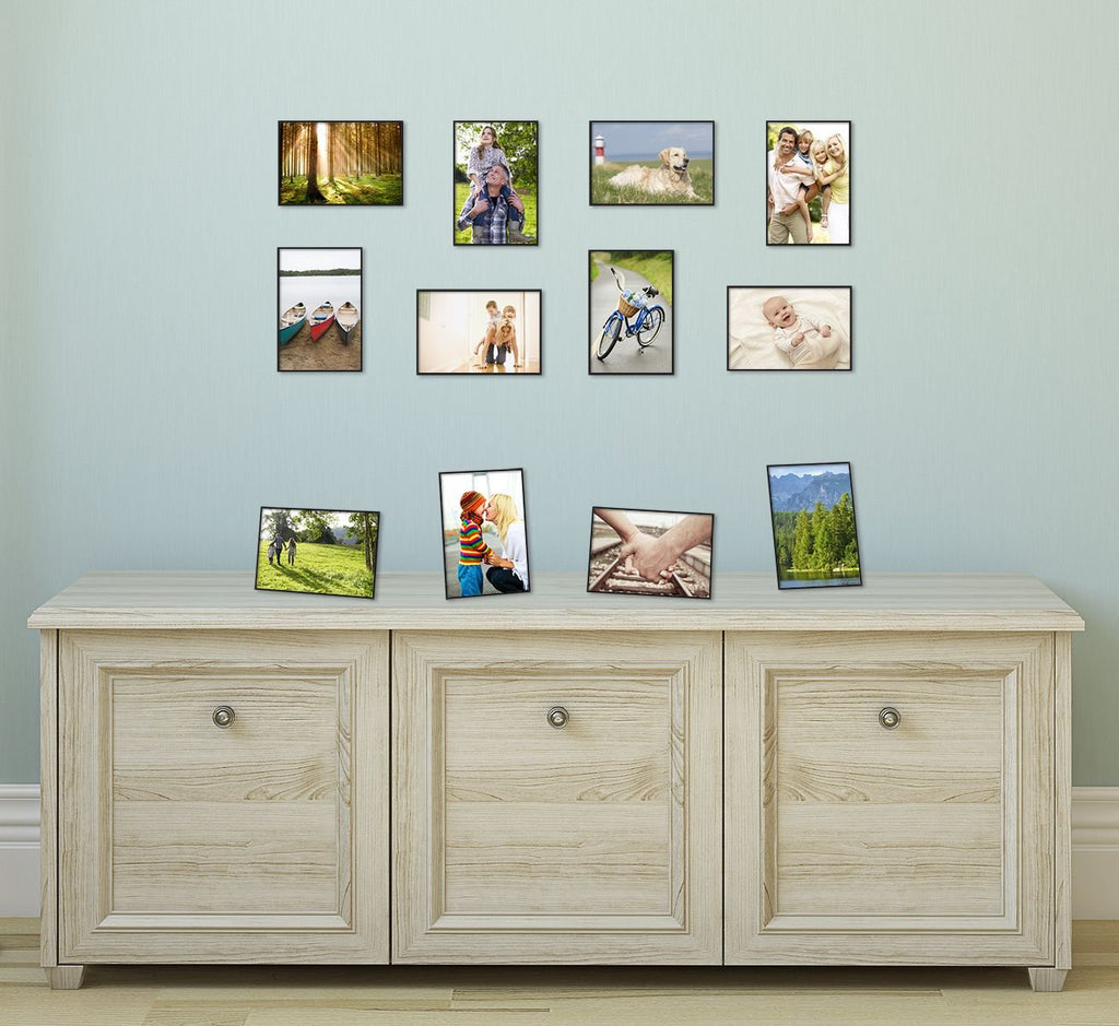 Format Picture Frame, 5x7, Black, Tabletop Easel, 12-Pack