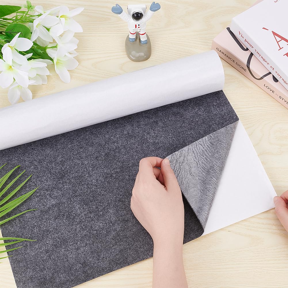 15.7x78.7inch Gray Self-Adhesive Felt Fabric Shelf Liner for Festival Decorations DIY Picture Framing and Jewelry Box