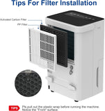 30 Pints Dehumidifier for Home and Basements, 1500 Sq.Ft Dehumidifiers with Drain Hose, Auto or Manual Drainage