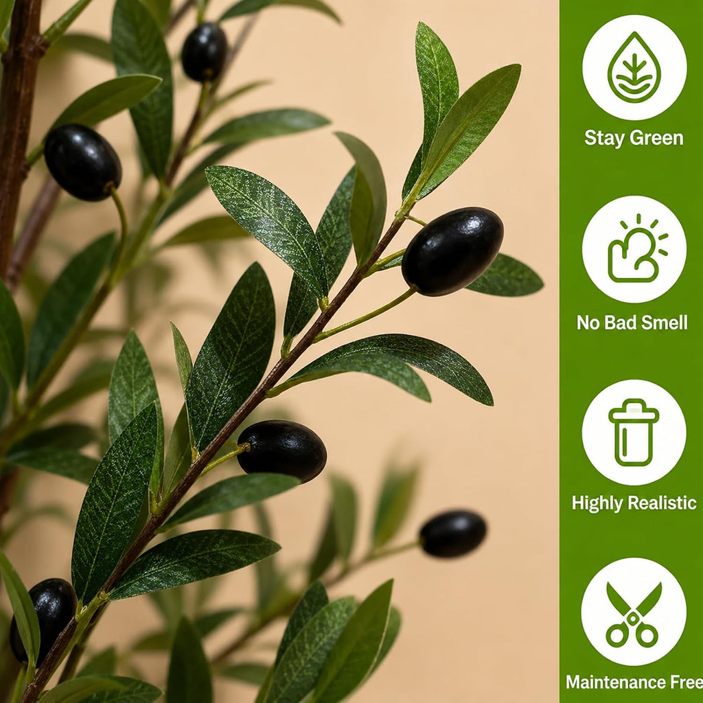 Olive Tree Olive Trees Artificial Indoor 6FT Faux Olive Tree with Pot,Artificial Olive Trees Plant with Realistic