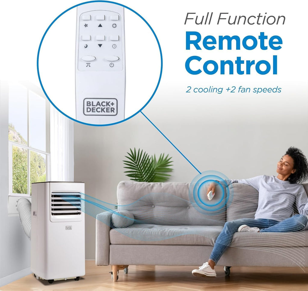 8,000 BTU Portable Air Conditioner with Wifi & Remote Control, 3-1-in AC, Fan & Dehumidifier, with App