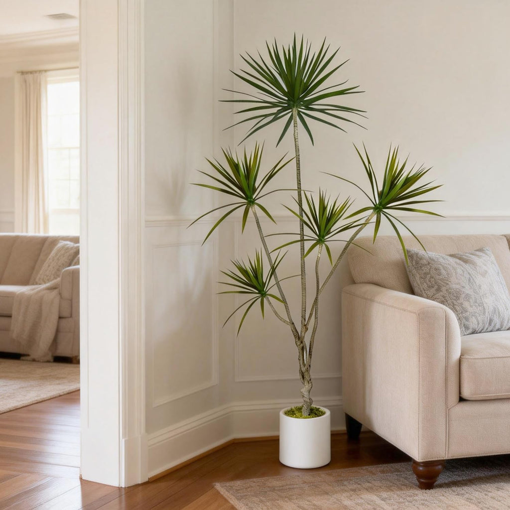 Dracaena Marginata Artificial Plant 6ft Tall Fake Tree Indoor Home