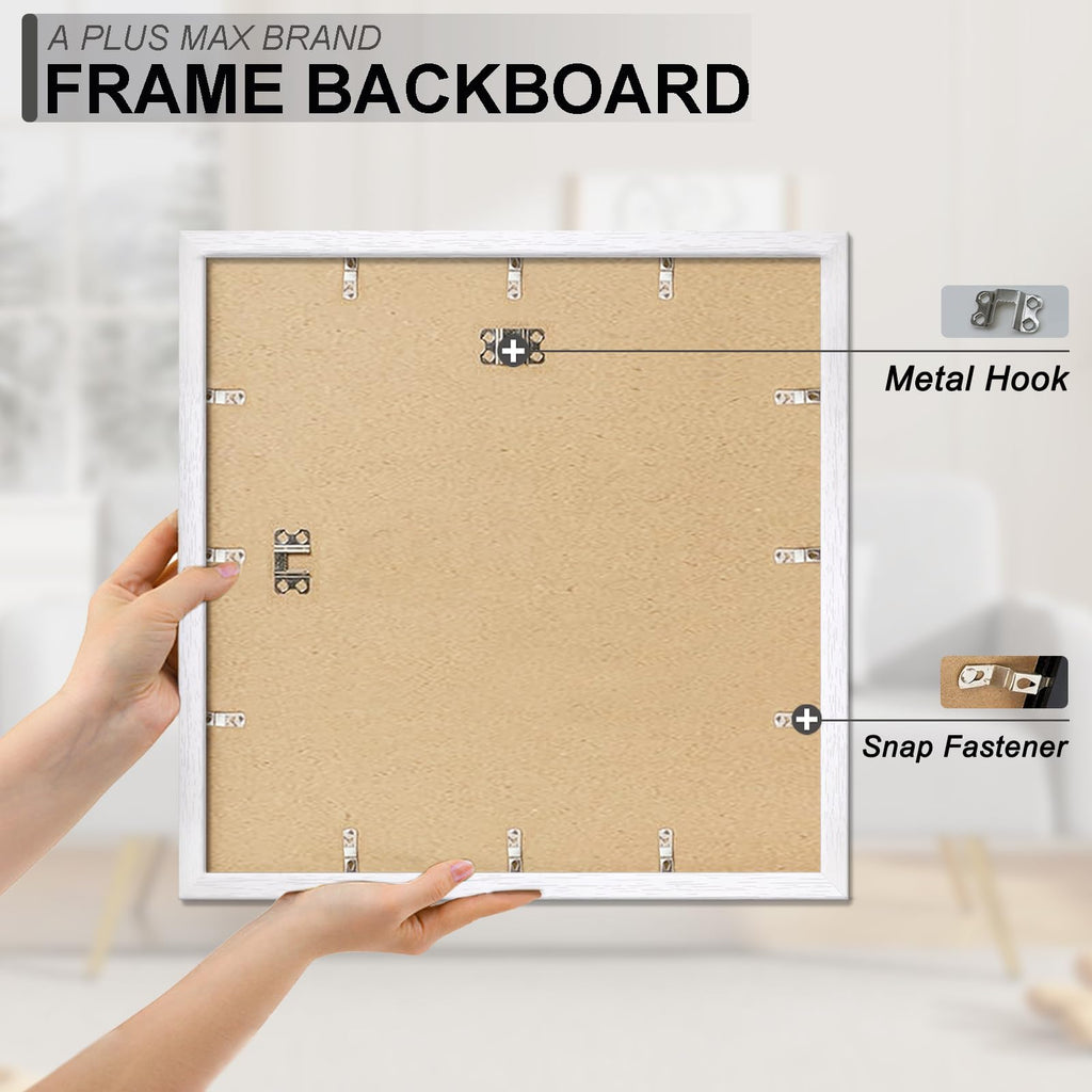 18x18 Picture Frame White Light Weight Wall Mount