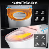 Smart Toilet with Built-In Bidet, Powerful Flush, Heated Seat, Auto Flush and Close, Warm Water, Air Dryer, Night Light, ADA Comfort Height