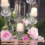 2 Set 5 Arm Acrylic Candle Holder, Mjkeomo 22'' Tall Candelabra Centerpieces for Tables, Candlesticks Holder with