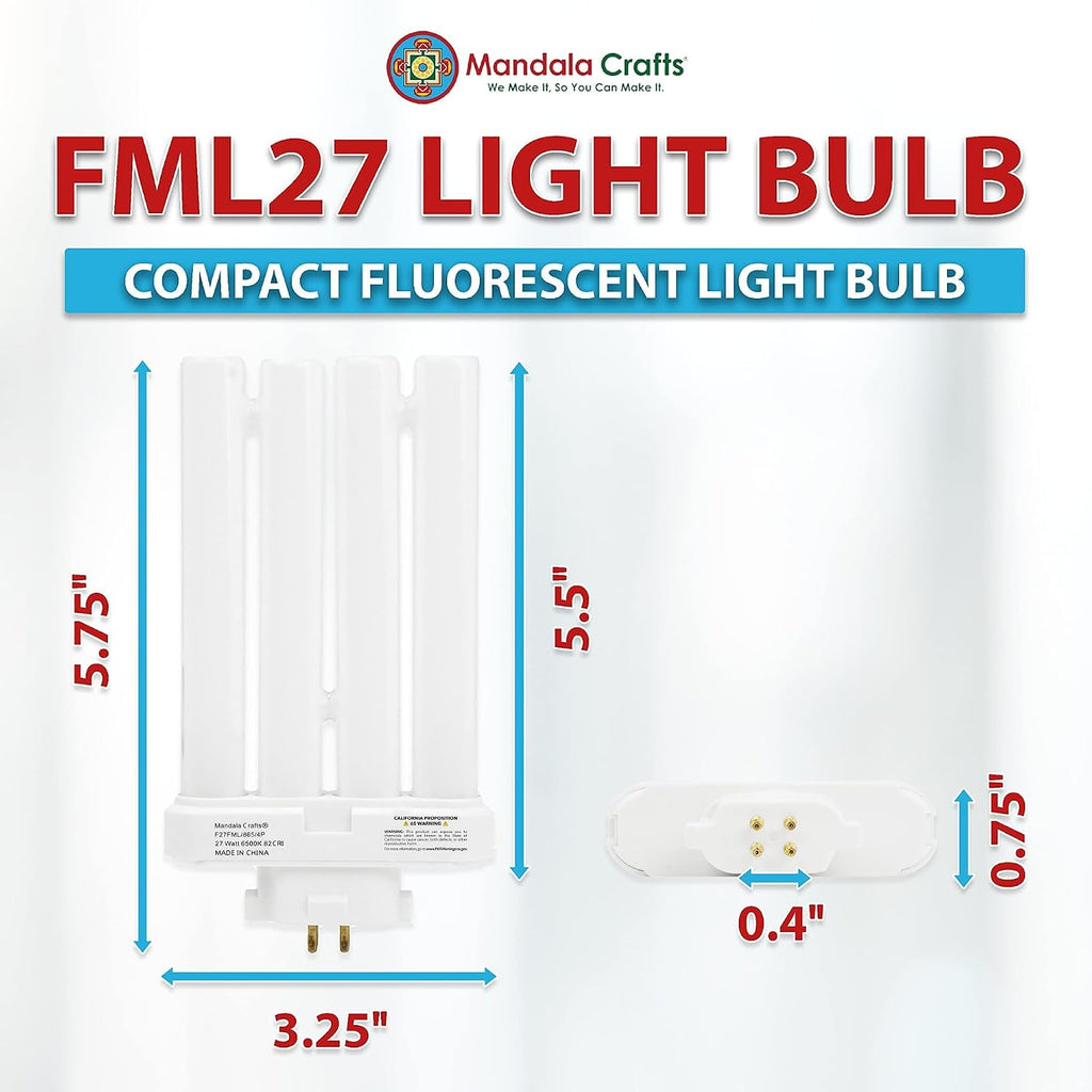 Daylight White FML27 27-Watt Compact Fluorescent Light Bulbs