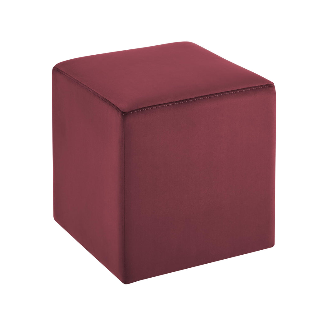 18" Warren Ottoman Square Soft Velvet Bench, Stationary Ottomans, Backless Chair, Footrest, Footstool Office