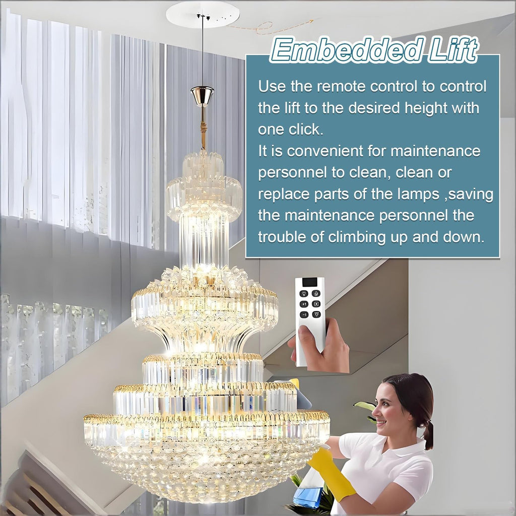 396 lb Motorized Chandelier Lift System with Remote Control – Mid-Capacity