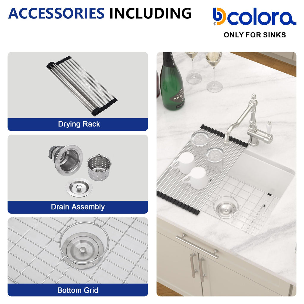 23"x18" Undermount or Drop In Ceramic Wet Bar Sink White