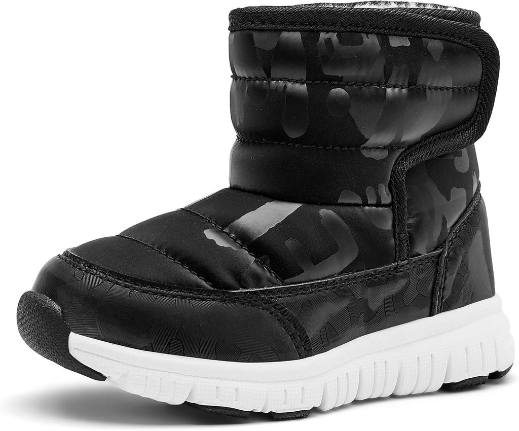 Boys Girls Toddler Snow Boots Waterproof Slip Resistant Outdoor Winter Shoes(Toddler/Little Kids/Big Kids)