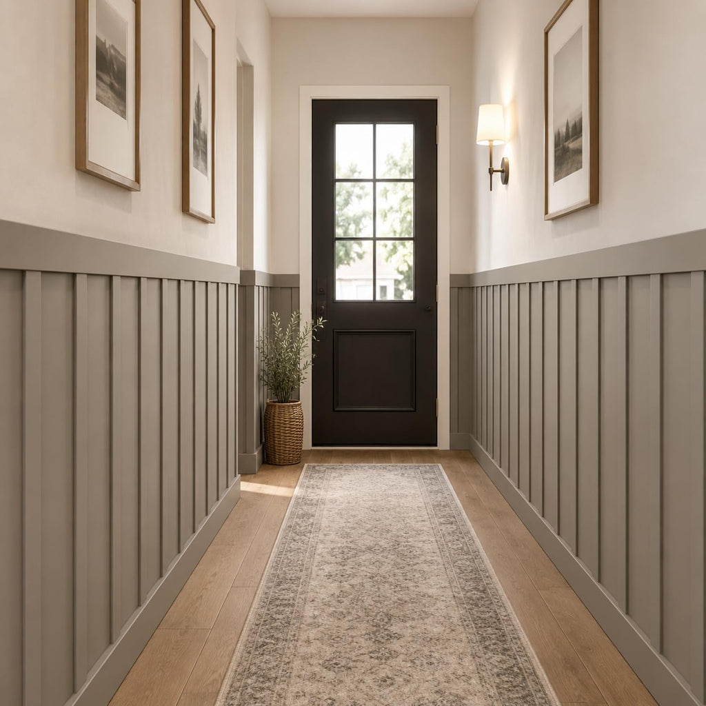 118 x 45 Inches Mdf Board and Batten Wall Panel Kit Wainscoting