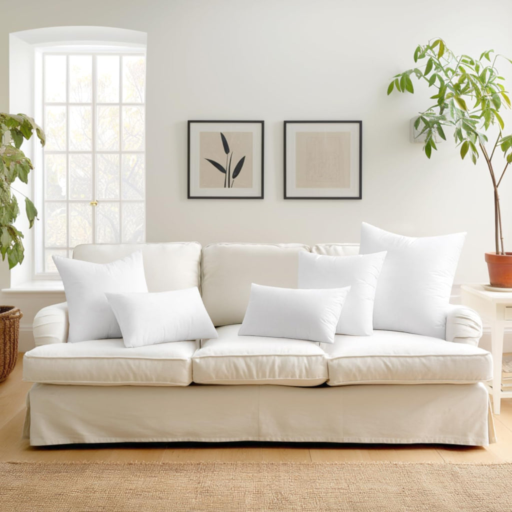 Throw Pillow Inserts 12x20 Inch with 100% Virgin Filling - Set of 2