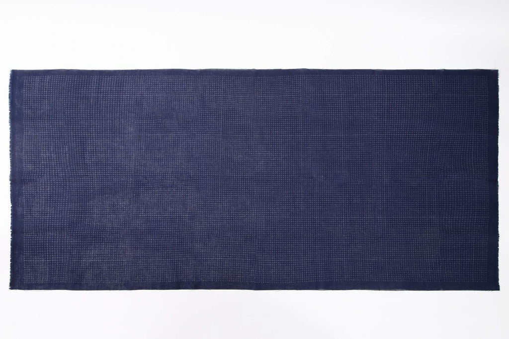 Sashiko 100% Cotton Sewing Cloth (42.5 inch x 19.6 inch) with Grid Line and Fabric Marking Pencil Set (Navy Blue)