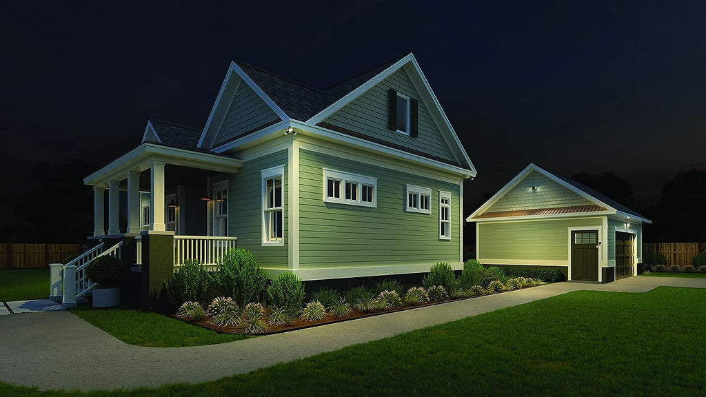 HomeGuard 2-Light LED Outdoor Flood Lights, Motion Sensor | Dark Bronze Motion Sensor Outdoor Lights with Dusk to