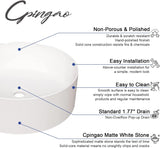 17.7 Inch Round Bathroom Vessel Sink