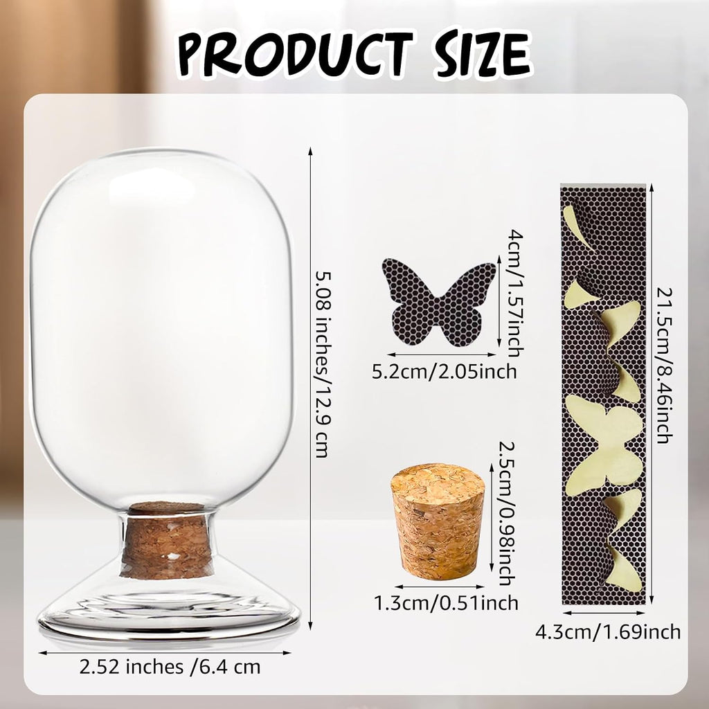 Glass Match Holder Jar with Striker, Decorative Glass Container for Matches Fireplace and Home Display (Simple)