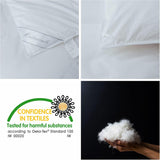 Goose Feather Down Comforter,All Seasons 100% Cotton Feather Down Duvet Insert Medium Warm Quilted B