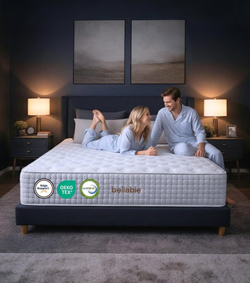 King Size Mattress 14Inch, Medium Firm Fiberglass-Free Hybrid Mattress Memory Foam Individually Pocket Coils with