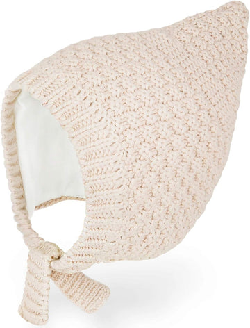 Baby Winter Bonnet Cotton Lined Pixie Knit Hat