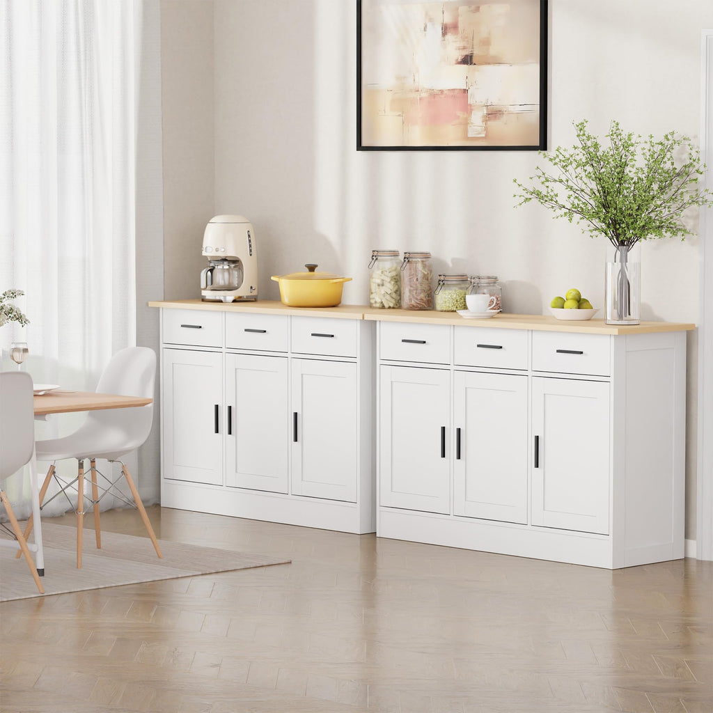 Buffet Cabinet with Storage - Buffets & Sideboards Kitchen Storage Cabinet, Wood Console Table Coffee Bar Accent