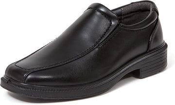 Boys' Greenpoint Jr Slip On Youth Dress Shoes Loafers for Church, Formal, School Uniform / Black / 1 Little Kid