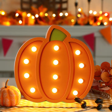 Fall Decor-Fall Decorations-Light Up Wooden Pumpkins | Handmade Pumpkins with Light for Thanksgiving Halloween Home